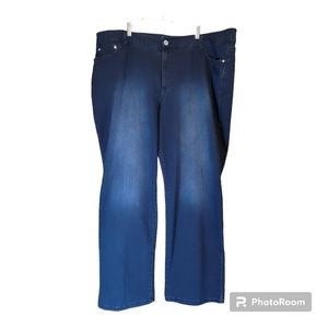 Style & Co Denim 24W embellished midrise jeans w fade straight leg